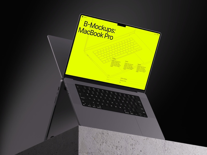 B-Mockups: Macbook Pro, Scene 02