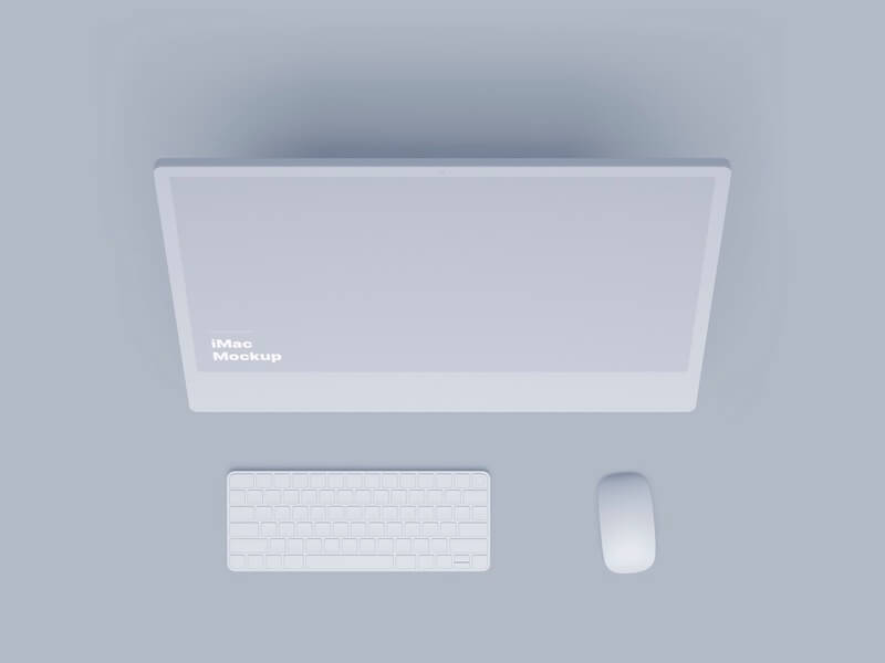 iMac 24-inch Clay Mockups, Scene 10